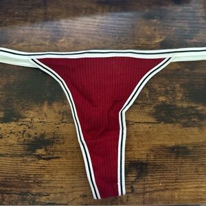 Red cotton thong